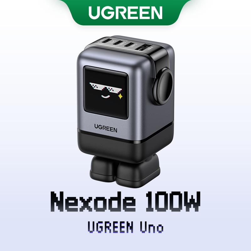 UGREEN Bộ sạc Uno GaN 100W, USB C + USB A, PD, USB, 4 cổng, Robot nhỏ, Sạc nhanh cho iPhone 16 15 pro max SAMSUNG S24 Ultra ,Charger 45514