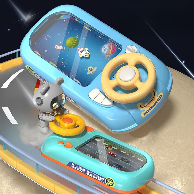 Children's Desktop Racing Toy, Simulation Driving Desktop Steering Wheel, Adventure Game Console, Suitable for Children Over 3 Years Old 4