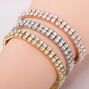 Gelang Berlian Penuh Elastik Baris Tunggal, Ketibaan Baru, Mewah dan Mampu Milik, Gelang Tenis Zirkon Serba guna, Reka Bentuk Mudah
