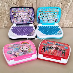 Mainan laptop anak anak 4in1 / Mainan edukasi / mainan beserta belajar kreativitas kuning
