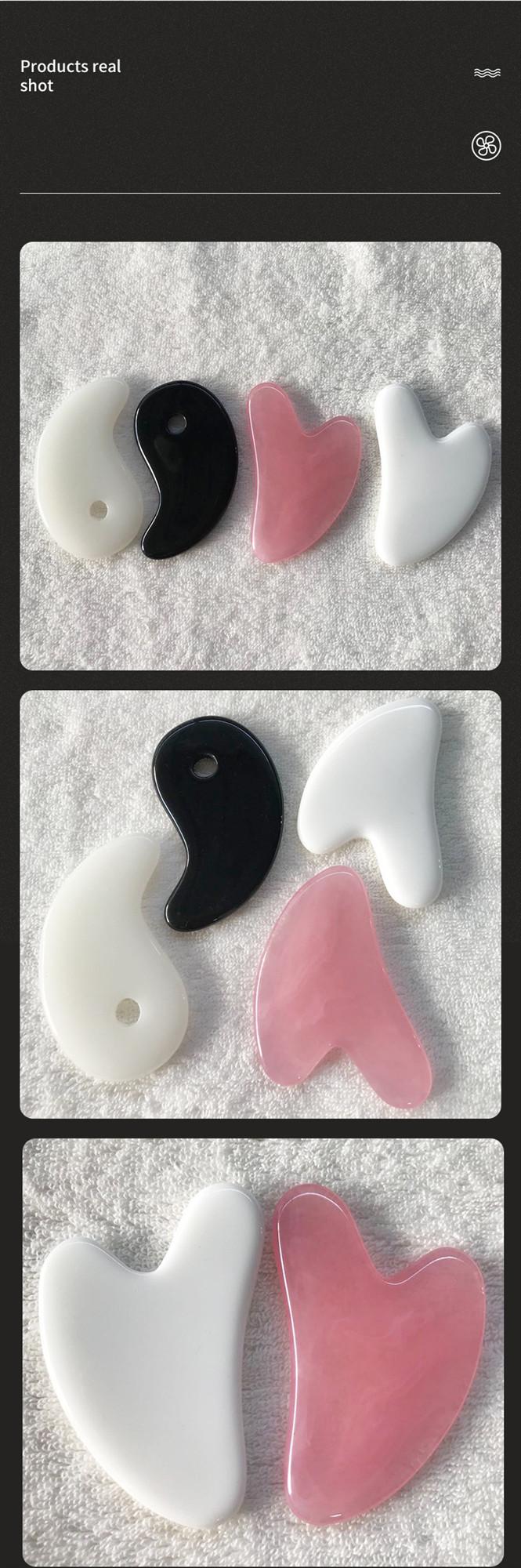 Product Introduction of Beeswax Rose Quartz Jade Roller Guasha Scraping Massage Scraper Face Massager Roller Board Facial Eye Care Gua Sha Tools Skincare Comfort 20
