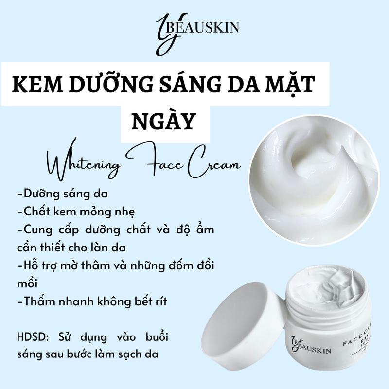 [YBEAUSKIN] Kem Dưỡng Sáng Da Mặt (NGÀY) Mẫu Dùng Thử 10g, chất kem mỏng nhẹ dễ thoa (không dùng cho da mụn) Chăm Sóc Da