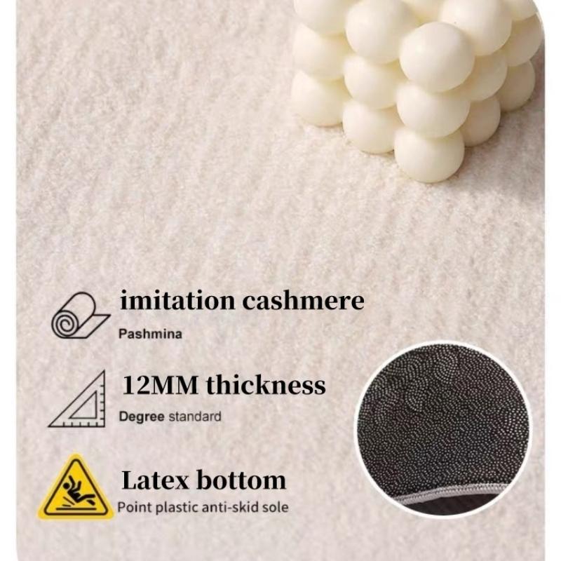 Thảm Đầu Giường, Chất Liệu Cashmere Giả, Kích Thước 40X60Cm-80X200Cm, Chống Trượt, Dòng Đường Kẻ Đơn Giản, Thích Hợp Để Đồ Trang Trí Đầu Giường, Karpet Panjang, Karpet Bilik Tidur, Karpet Bilik Tidur, Thảm Phòng Ngủ, Thảm Dài, Thảm Hiện Đại 6
