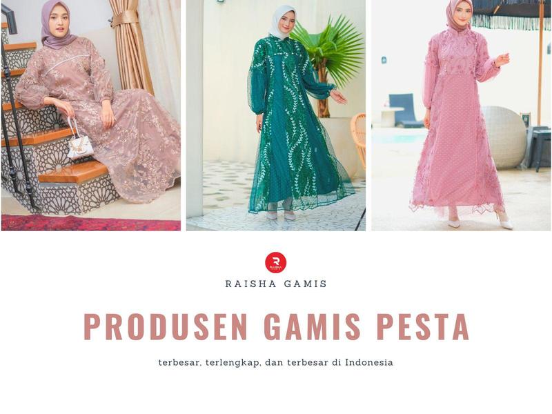 Product Introduction of RAISHA-Jeehan  Dress/ gamis/ Gaun Pesta Wanita Muslim Untuk  Lebaran, Wisuda, Kondangan full tile  brokat simple tebal dan mewah 2