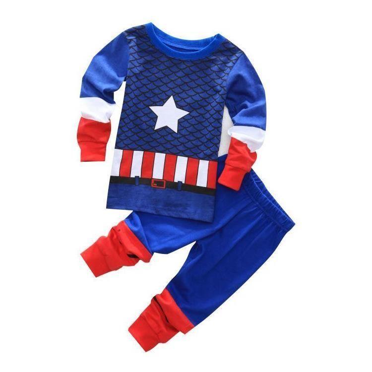 Product Introduction of Quần Áo Trẻ Em, Người Nhện Hoạt Hình Marvel, Bộ Đồ Dài Tay Áo, Đồ Ngủ Batman, Đội Mỹ, Đồ Lót Dài, Người Sắt 7
