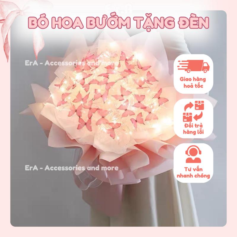 DIY Set tự làm Bó hoa hình Bướm  handmade full phụ kiện quà tặng sinh nhật bạn gái, người yêu, Sinh nhật , 20/10 - Erashop