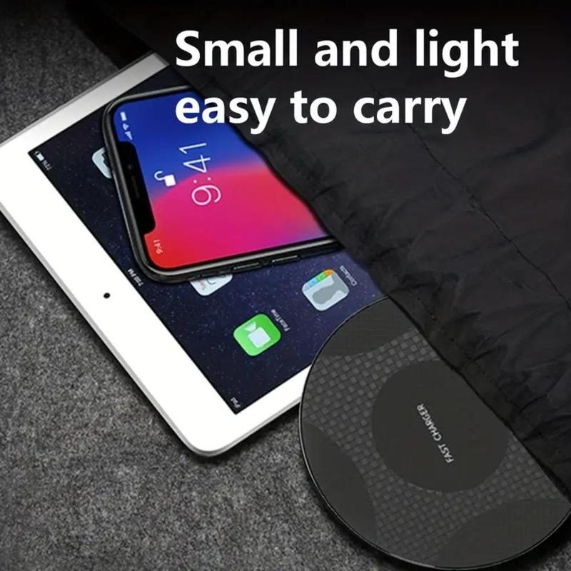 Wireless Charger Pad Stand for Smartphone, Desktop Ultra-thin Mobile Phone Charging Station, Portable Charger for iPhone 15 14 13 12 11 Samsung Xiaomi Phones, Electronic Product, Valentine's Day Gift 6