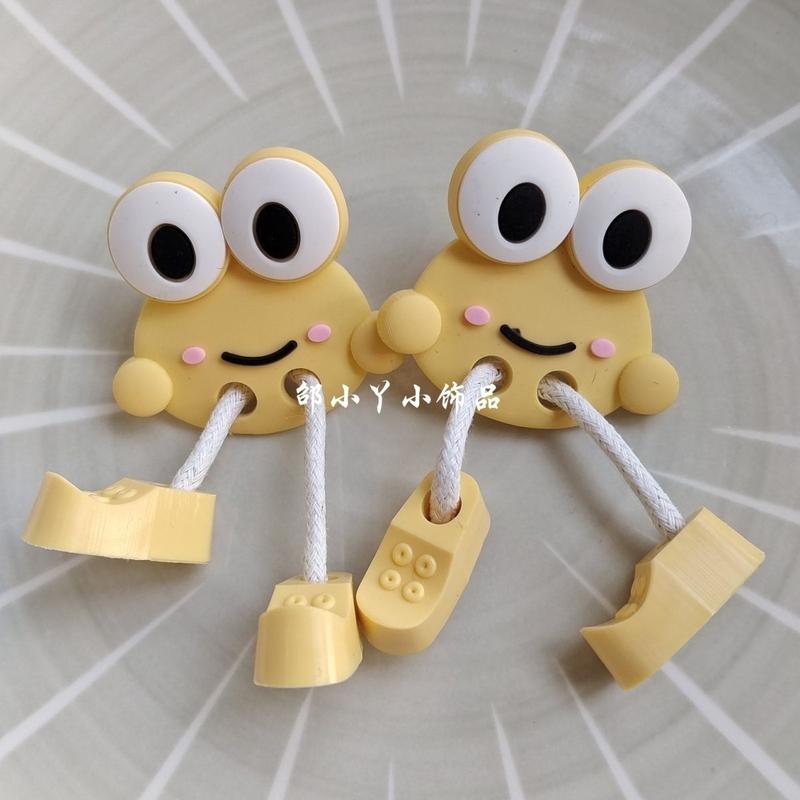 Phụ Kiện Mặt Dây Giày Hoạt Hình, Phụ Kiện Khóa Giày Tự Làm, Ba Chiều 3D, Giày Trắng, Mặt Dây Giày Có Thể Tháo Rời, Năm 2024 3