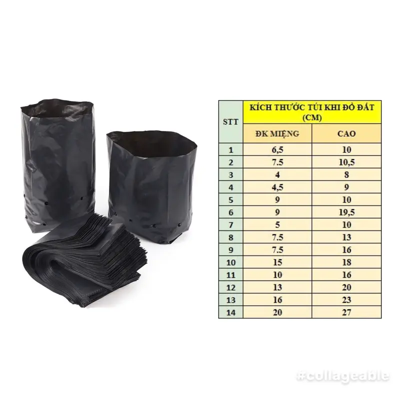Sét 1kg túi ươm cây- số lượng nhiều( chọn  size) 0