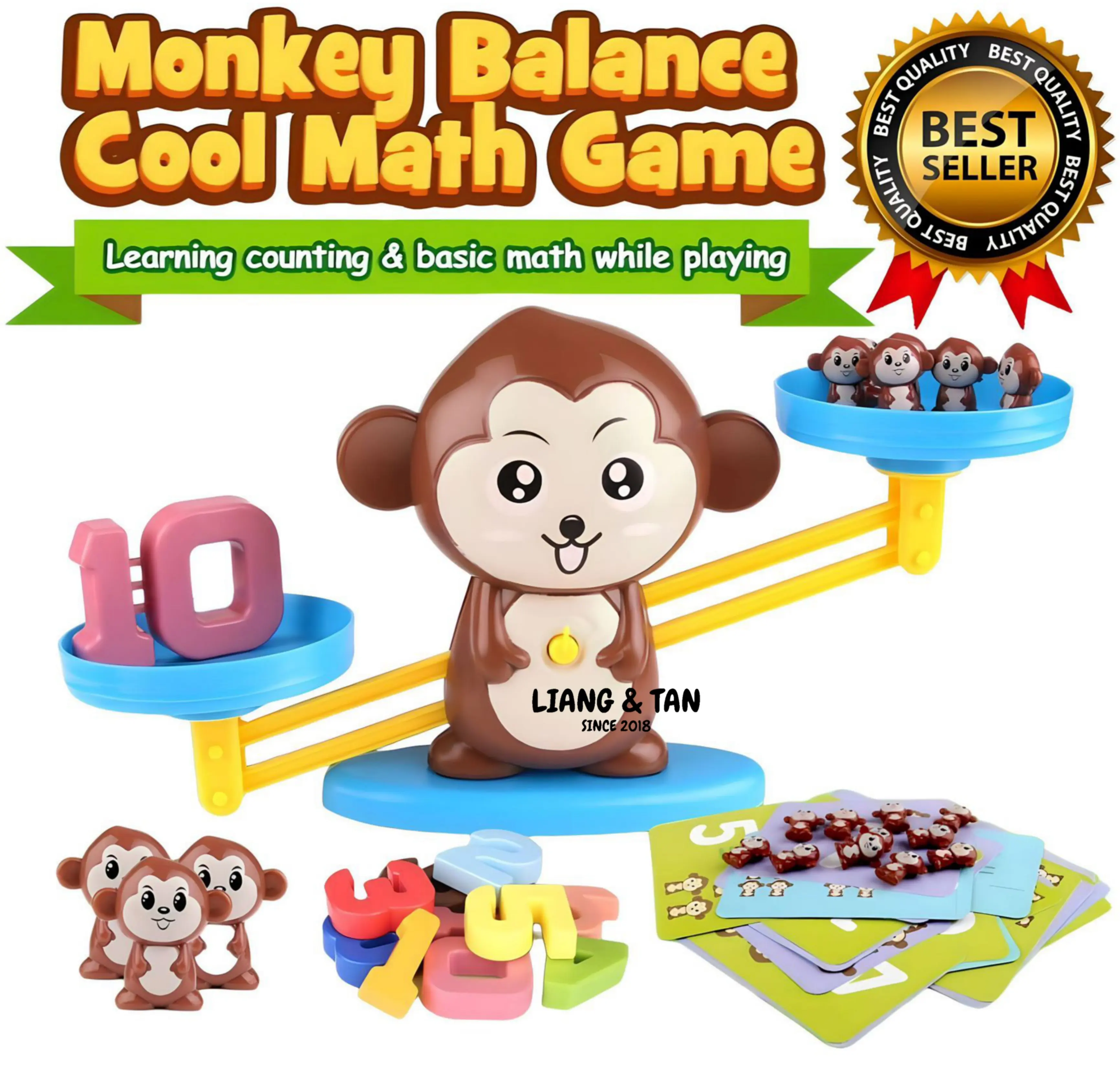 Balance Math Game Mainan edukasi - Balok Piramida Angka - Shop | Tokopedia