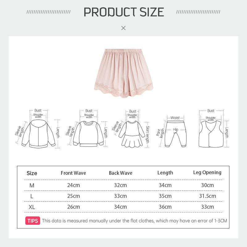 Celana Pendek Pengaman Anti-Terpapar Wanita Tipis Renda Longgar Legging Rumahan Celana Pendek Sutra Es Celana Pendek Pengaman Anti-Terpapar Wanita Tipis Renda Longgar Legging Rumahan Celana Pendek Sutra Es