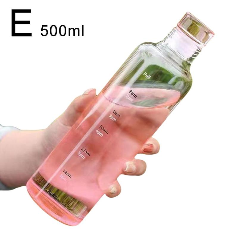 Product Introduction of 500/700ml Transparent Straw Water Bottle With Lids Cover Portable Cute Water Cup M4T0 38