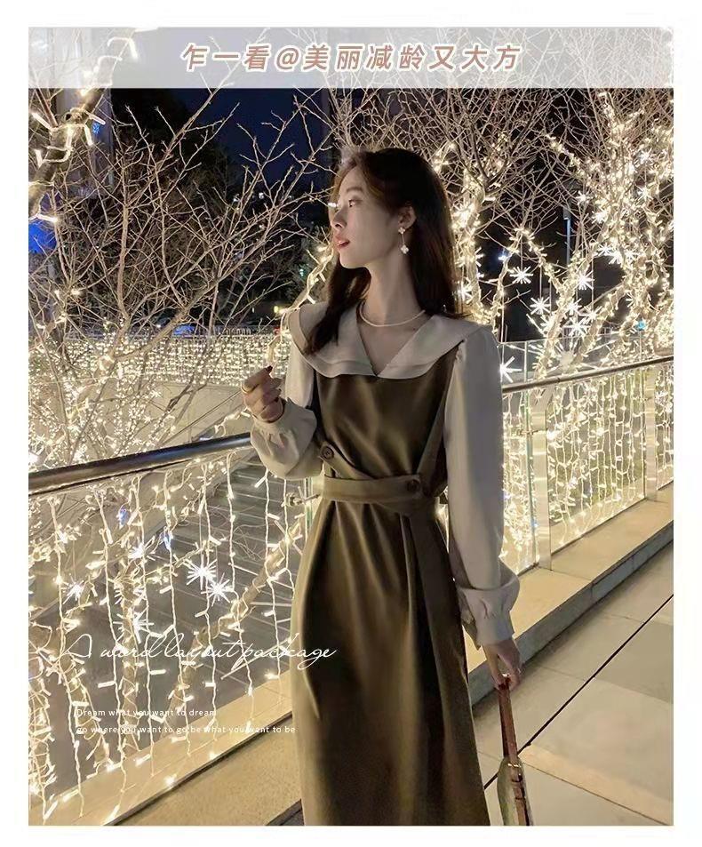 Product Introduction of Autumn Dress Women's New Style Women's Long Dress Small French Doll Neck Long Sleeve Skirt Small Design 6