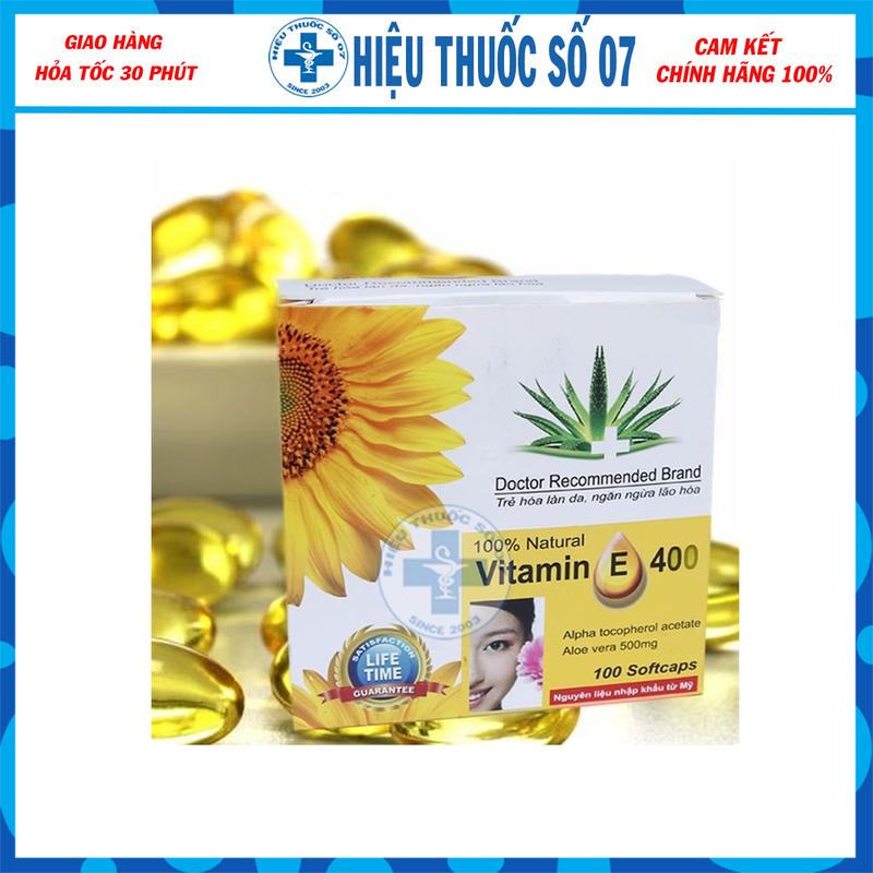 Vitamin E 400 hoa hướng dương hỗ trợ đẹp da,chống oxy hoá, làm chậm lão hoá - Hộp 10 vỉ x 10 viên 3