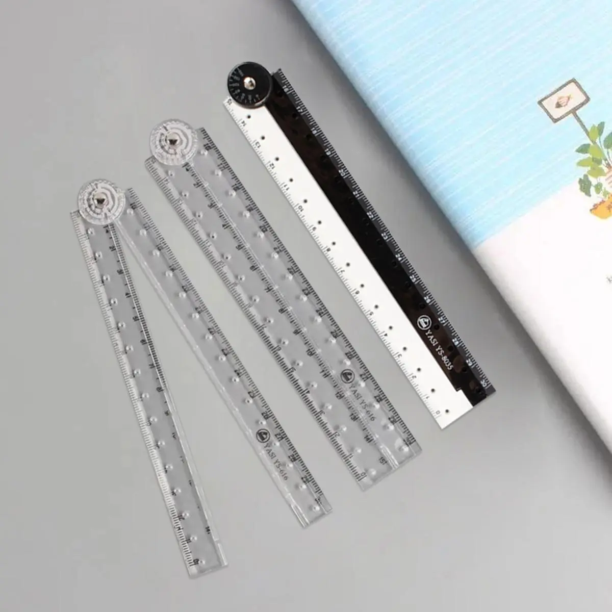 Transparent Foldable Ruler, 1 Count Portable Ruler, Measuring Tool For School Office Home