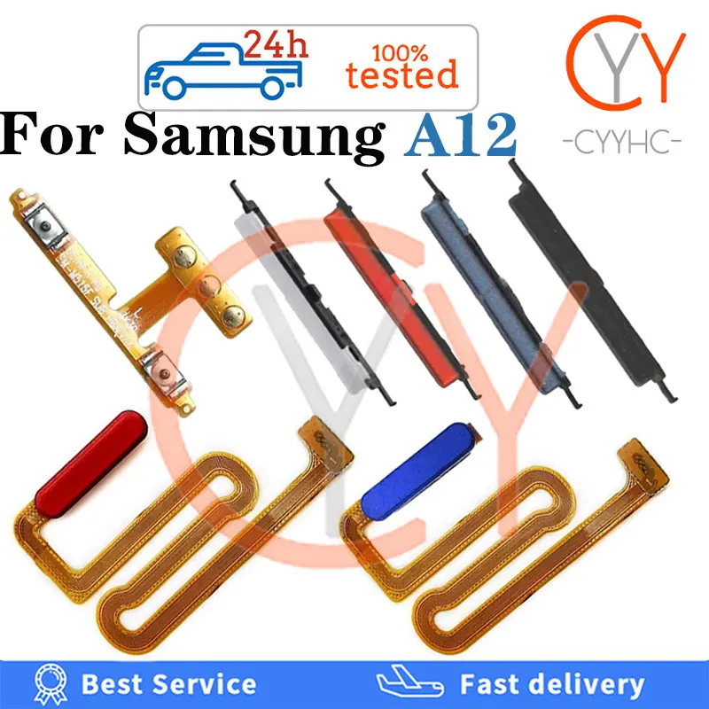 For Samsung Galaxy A12 Back Home Button Fingerprint Scanner Sensor ...