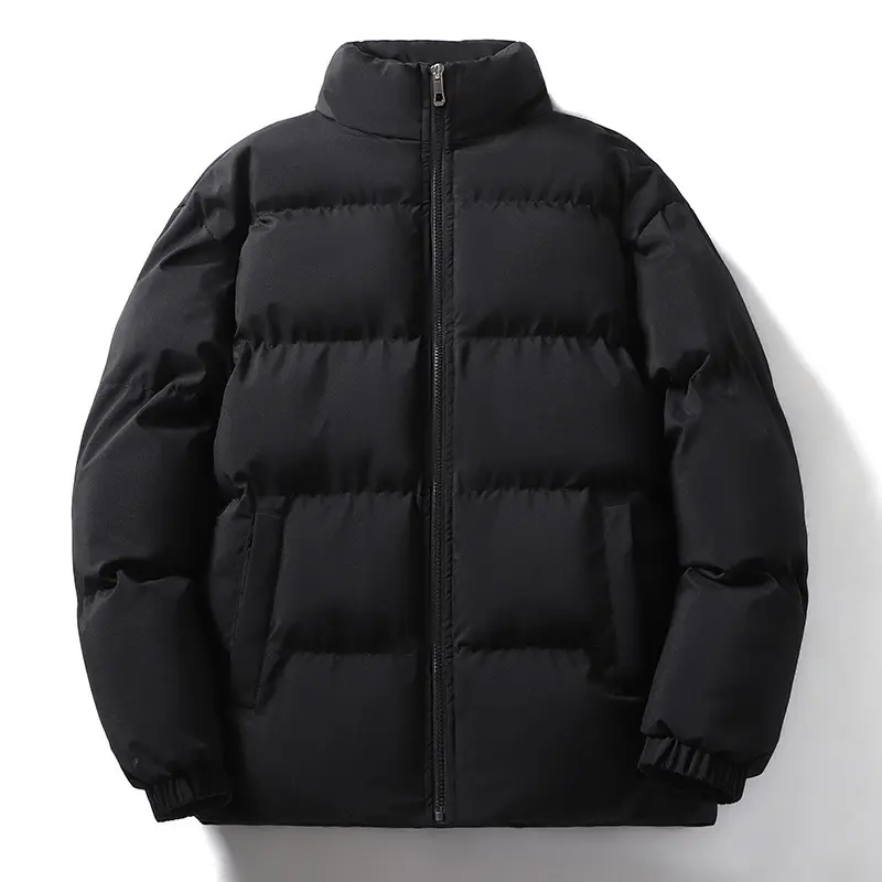 In Stock Fleece-lined Thick down Jacket Cold-Resistant Thermal Cotton-Padded Clothes Mountaineering Hiking Trench Coat for Men Casual Cotton-Padded Jacket New Winter Thick Cotton-Padded Coat Men Cropped Cotton Jacket Korean Style Trendy Stand Collar Coat