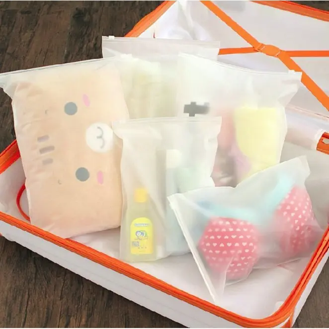 Túi zip lụa mờ có khoá kéo đựng quần áo giày dép tiện dụng 3