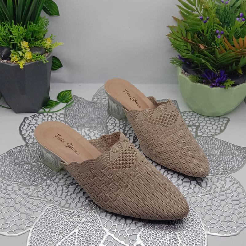 SANDAL HEELS HAK KACA 5CM TRENDY CASUAL TERBARU DR-01 Shoes Wanita Sendal 4