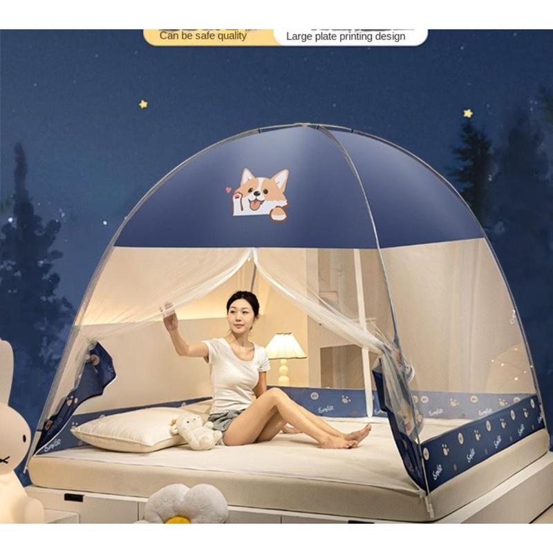 Product Introduction of Universal No installation Yurt Mosquito Net Pop-up Dual Door Folding Mosquito Net Fully Enclosed Anti-mosquito Bed Cover for Summer 20