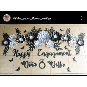 ready fatkha paper flower hiasan ruangan home dekor decor backdrop lamaran karangan bunga papan pernikahan ucapan selamat tahun baru Imlek anniversary Pernikahan