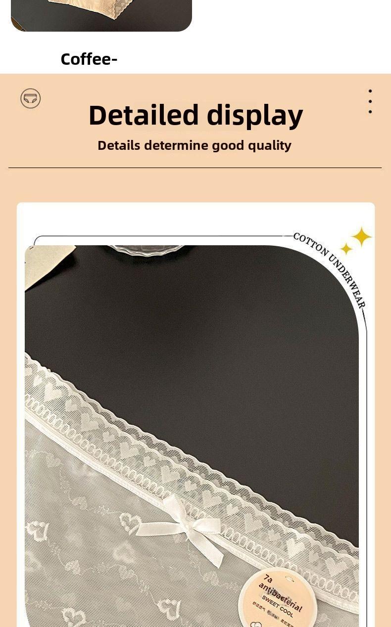 Product Introduction of Low Waist 7A Antibacterial Breathable Soft-lace underwear 9