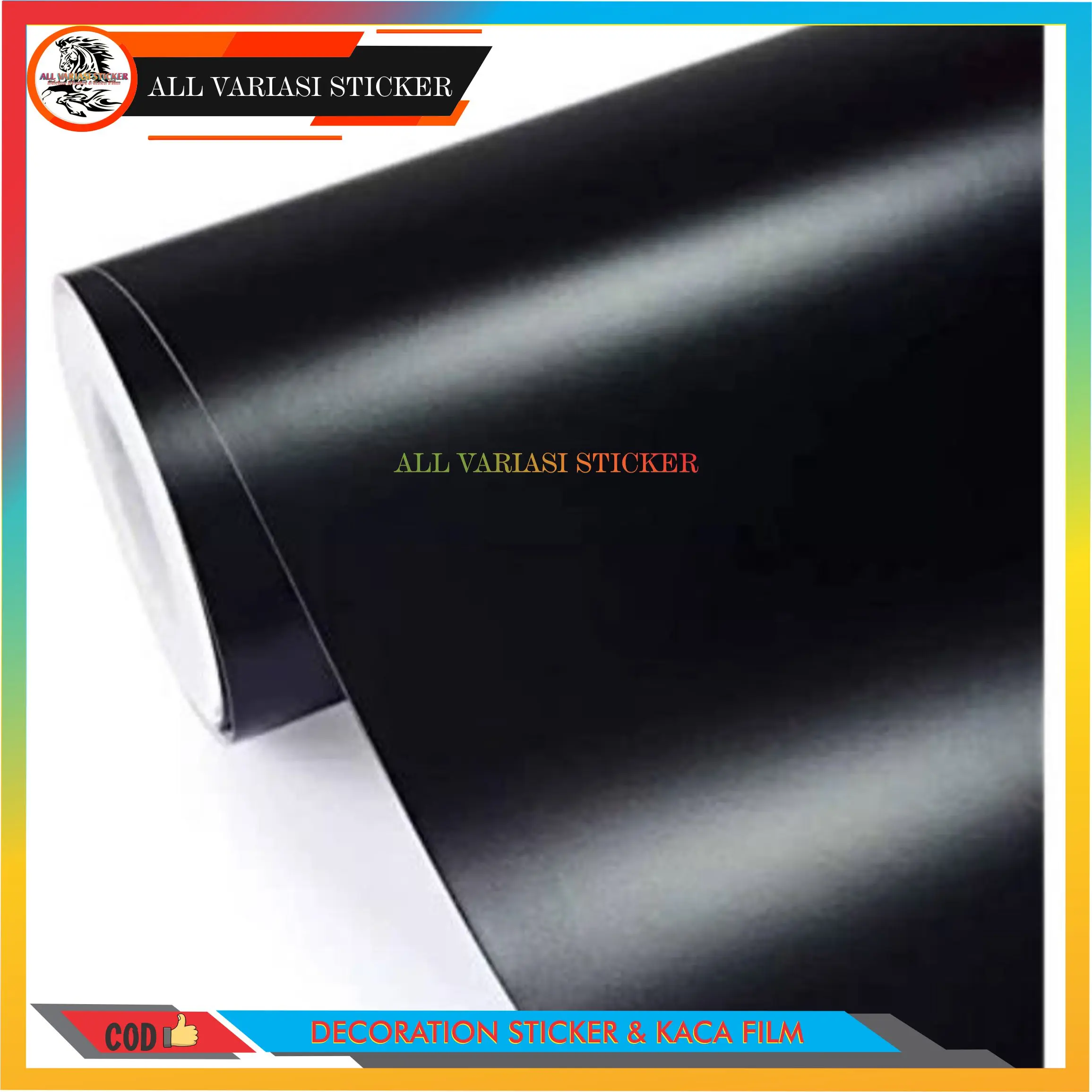 Sticker scotlet motor hitam doff stiker skotlet hitam dof wrapping ...