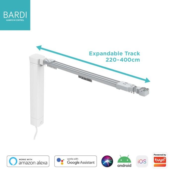 BARDI Smart Expandable Curtain Track and Motor Set Gorden Rel Otomatis 0