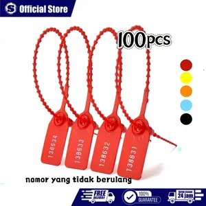 100PCS/SET Tali Seal Apar/Segel Locis Security Seal/ Segel Kabel Ties Label Marker Nama/Segel Makanan Plastik