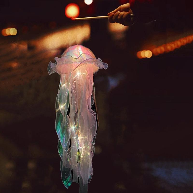 Lampu Ubur-Ubur Portable Mermaid Dekorasi Pesta DIY Hanging Jellyfish Lantern Little Mermaid Sea Party 5