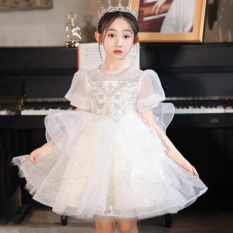 Váy Trẻ Em, Váy Công Chúa, Thích Hợp Cho Tiệc Sinh Nhật Bé Gái, Váy Biểu Diễn Thi Đấu Piano Người Dẫn Chương Trình, Trang Phục Trẻ Em 2