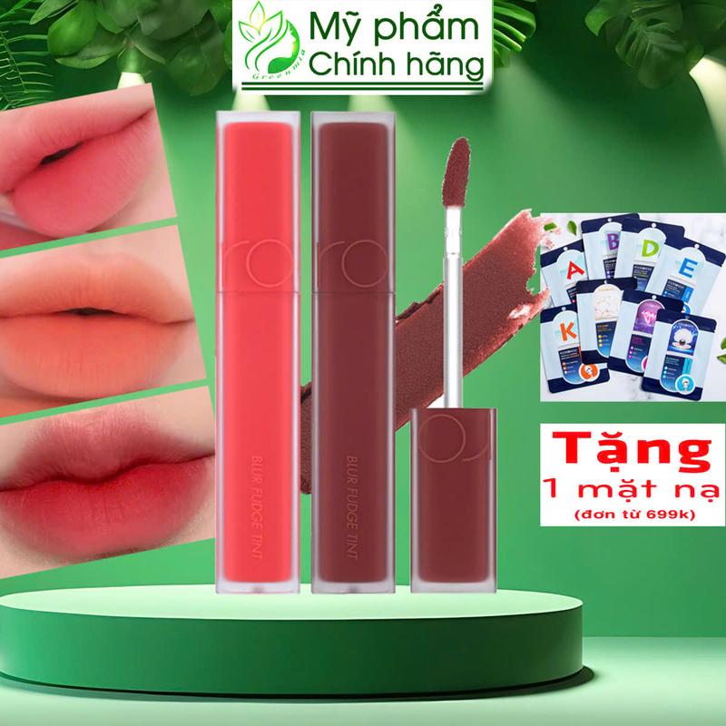  Son Kem Lì Romand Vỏ Vuông Blur Fudge Tint Full Màu từ 01 đến 08 