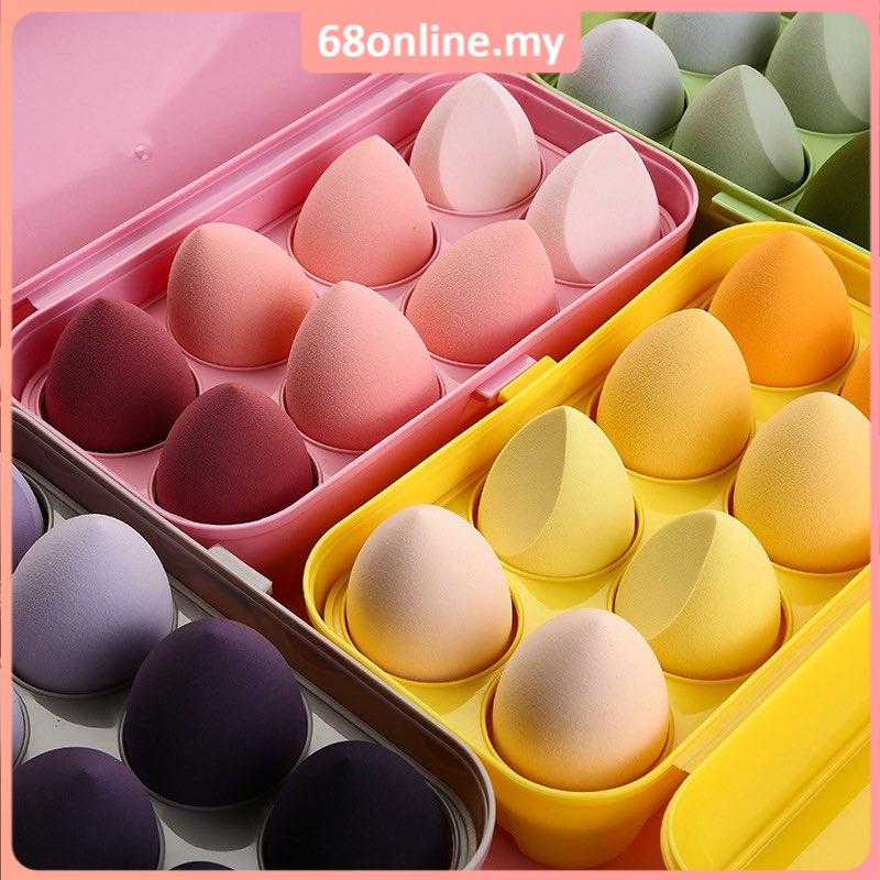 [Johor Seller] 4pcs/ 8pcs Set Make Up Sponge Blender Foundation Wet Dry Face Cosmetic Puff Beauty Tool Water Drop Shape Soft Makeup Cotton Makeup Puff Foundation Cosmetic