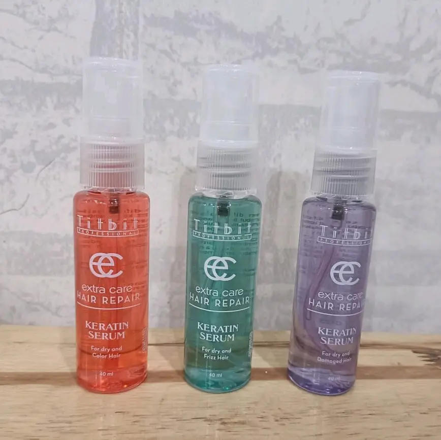TITBIT Hair Repair Keratin Serum 40ml/ vitamin rambut kering, rusak, dan bercabang