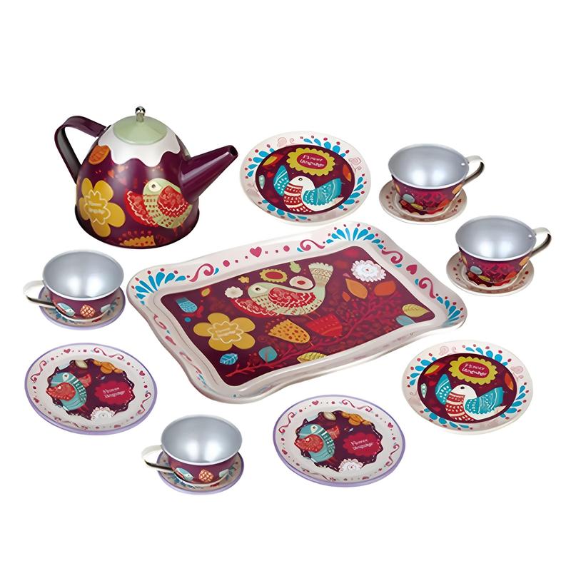 Simulation Tea Time Set Toy, 1 Set Pretend Play Afternoon Tea Set, Pretend Play Toy for Preschool Kindergarten Girls 7
