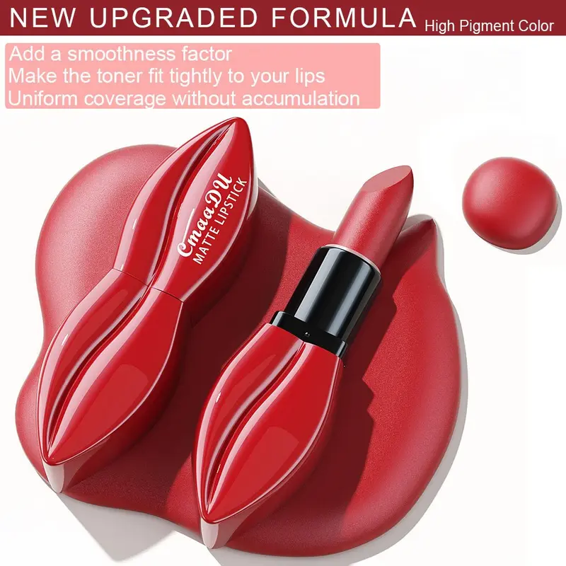 Lipstik Matte Beludru Jenuh Matte Matte Lipstik Merah Lucu Lipstik Merah Sejati import 5