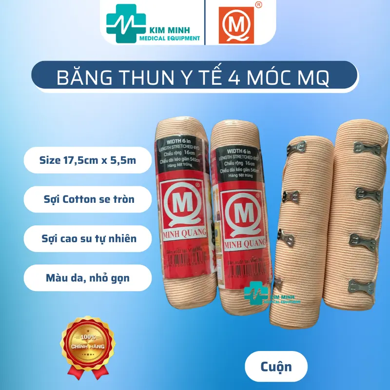 Băng thun y tế co giãn 1 móc, 2 móc, 3 móc, 4 móc hãng MQ 3