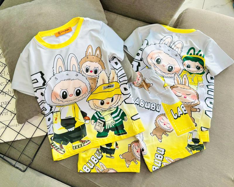 Đồ bộ thun lạnh 3D hoạ tiết hoạt hình cho bé trai, từ 10kg đến 47kg