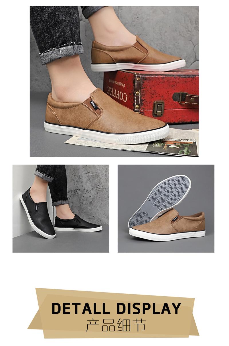 Product Introduction of Giày lười slip on da nam thương hiệu BAODA chất liệu da PU đế cao su chống trơn - Mã 021 42