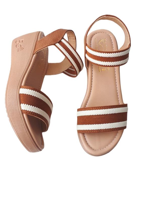 Giày Xăng Đan Nữ Đế Bằng Da Bò Thật cao cấp VI VI .Đế cao 5 phân êm nhẹ Sandal DéP DéP Shoes Quai Hậu