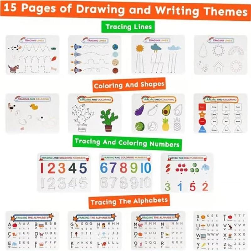 Product Introduction of Easy to Use for Toddlers My Preschool Busy Book Learning Activities Creative Gift Toddler Busy Book Education Workbook Preschool Busy Book for Kids 17