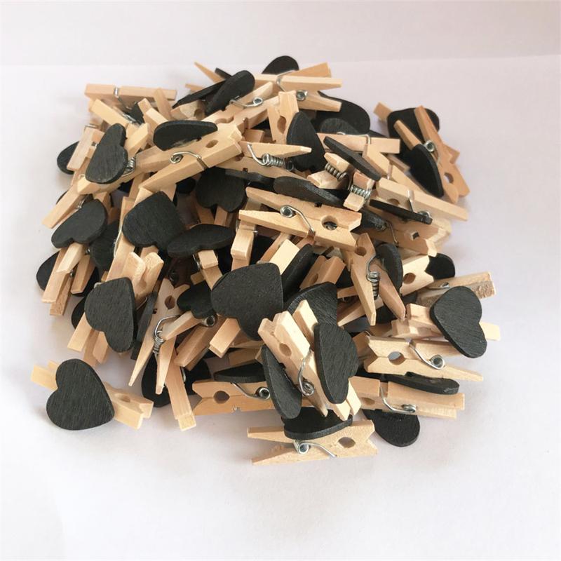 Kẹp Gỗ, 10 Cái / Bộ, Chốt Trái Tim, Kẹp Quần Áo, Đồ Trang Trí Đám Cưới Dễ Thương Tự Làm, Chốt Thủ Công Kẹp Quần Áo 4