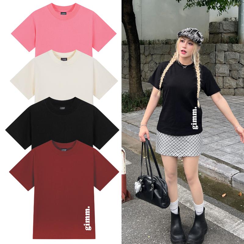 Áo BabyTee Gimme - Hình in Gimm. - Thun Cotton Mềm Mịn 250gsm - 2 Chiều Cổ Tròn