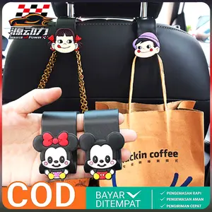 Gantungan Mobil Car Hook Gantungan Jok Mobil Kait Kursi Mobil Universal Karakter Lucu Mobil Kait tpr yellow flower（black） gantungan  buat