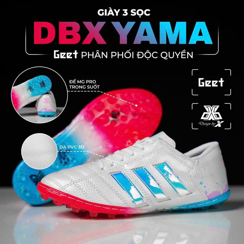[Lên 1 size] Giày Bóng Đá 3 Sọc DBX YAMA Da Nhăn PVC 3D, Đế MG PRO, Cỏ Nhân Tạo + tự nhiên, tặng tất + dây phối màu, Sneaker, Sport,  Đá Banh, Chống Trơn Trượt