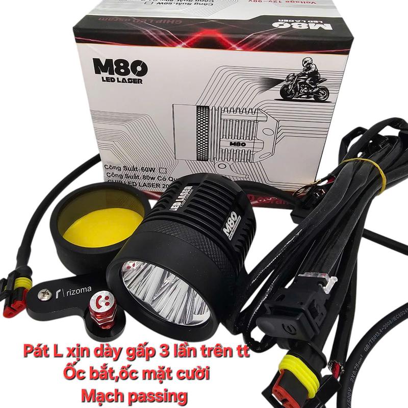 MT Headlight Đèn trợ sáng M80 Max 80W siêu gom chiếu xa mẫu mới tháng 2 2025