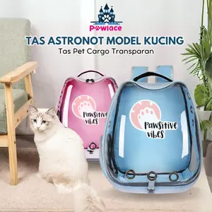 Pawlace Tas Astronot Model Kucing Transparan - Ransel Karakter Hewan Peliharaan - Pet Cargo Ringan & Nyaman - Tas Gendong Anjing Kucing - Pawsitive Vibes