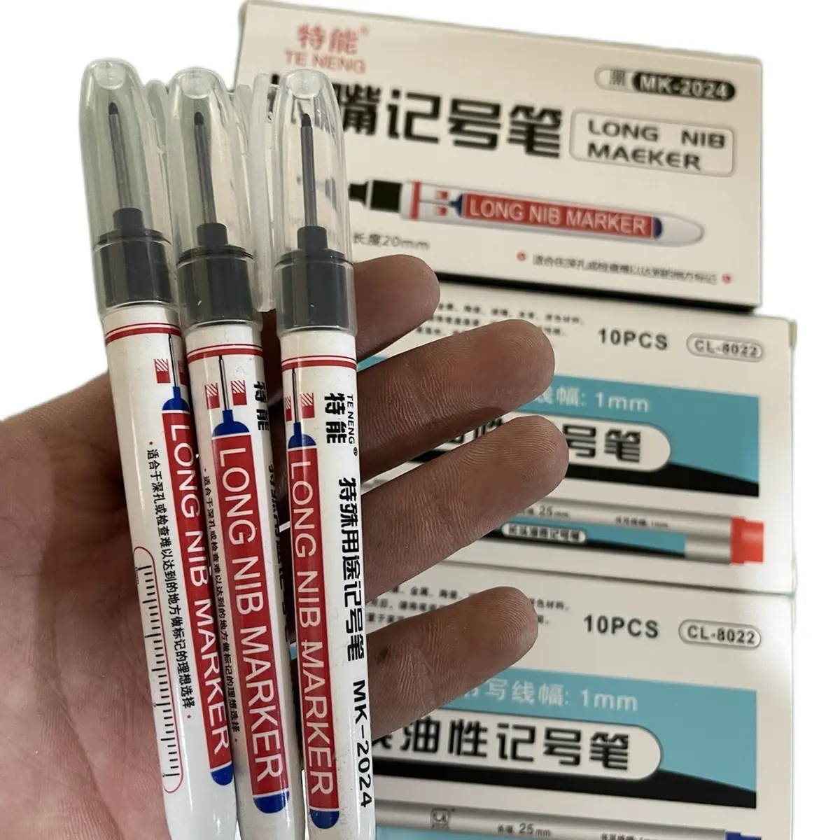 Combo 10 bút lấy dấu ngòi dài 20mm, Bút đánh dấu kim loại đâu dài đa năng .