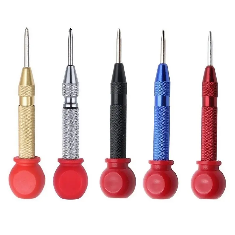 Automatic Center Punch Spring Loaded Marking Drilling Tool Press Dent Marker