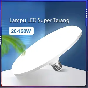 220V E27 Lampu LED Super Terang 60W  UFO Lampu LED Lampu Meja Penerangan Putih Hangat Dalam Ruangan Lampu Garasi/ E27 LED Bulb 20-100W UFO Foco LED Lamp